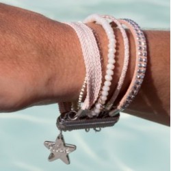Bracelet manchette aimanté nude