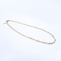 Golden paperclip necklace