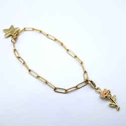 Golden paperclip bracelet