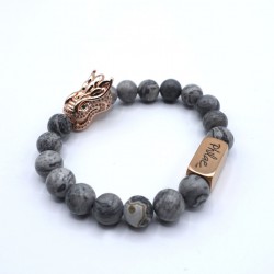 grey bracelet with jaspe