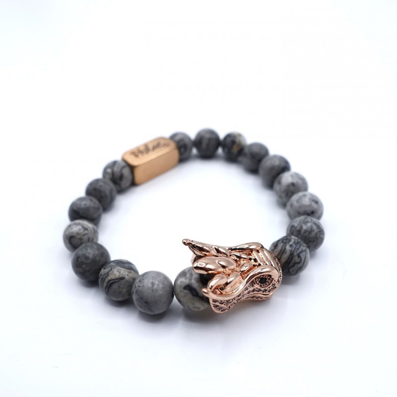 grey bracelet with jaspe