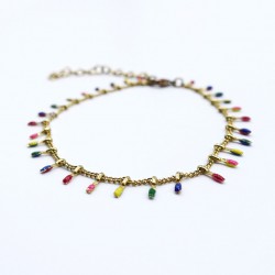 Ankle chain multicolored