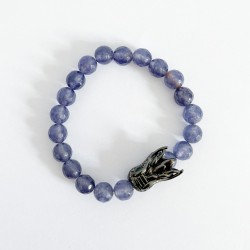 Bracelet Dragon en Agate bleu