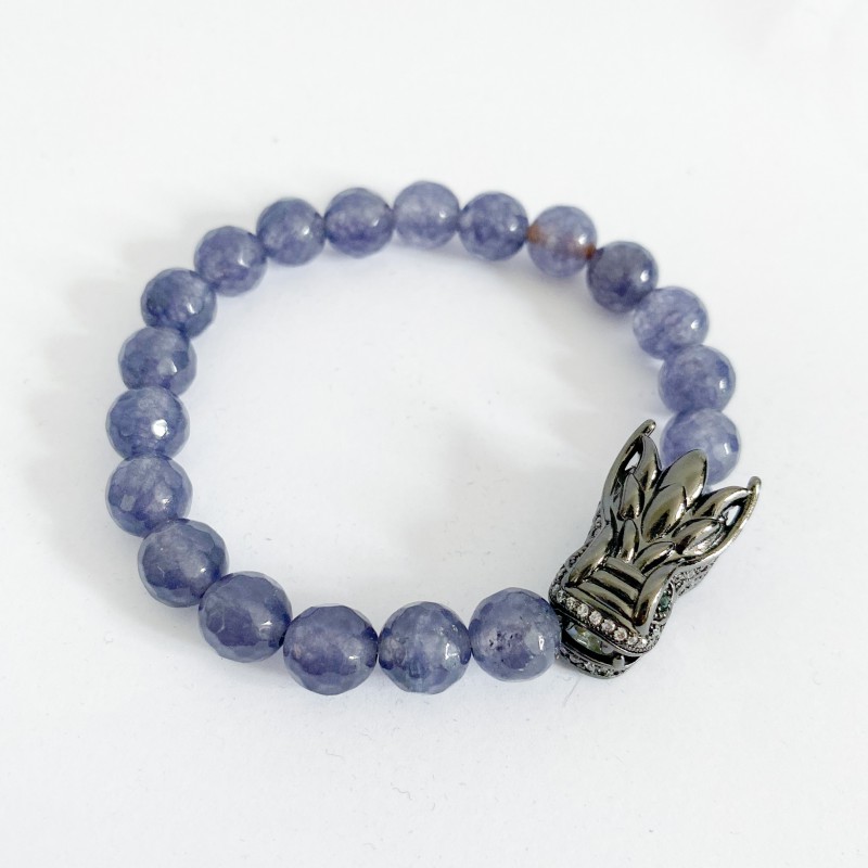 Bracelet Dragon en Agate bleu