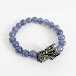 Bracelet Dragon en Agate bleu