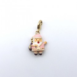 Pink Santa Claus charm