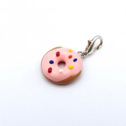 Pink donut charm