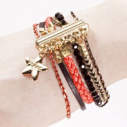 Bracelet aimanté corail & or