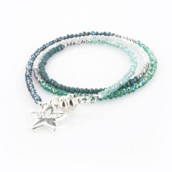 Bracelet triple, turquoise et argent