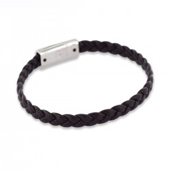 Bracelet tressé en cuir Homme