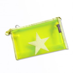 Pochette plastique jaune fluo