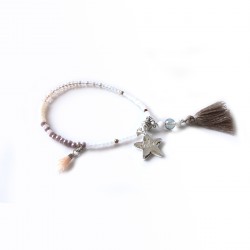 Bracelet lucky nude & argent