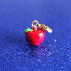 Red apple gold charm