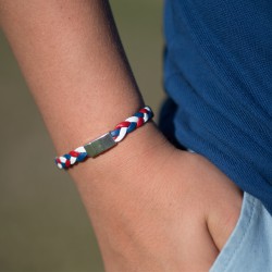 Bracelet tressé tricolore...