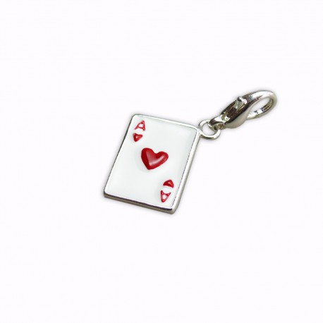 Charm carte as de cœur Charm carte as de cœur