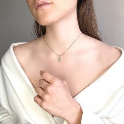 Aqua chalcedony necklace