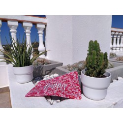 Large pink floral "Happy"...