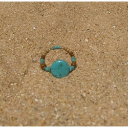 Bracelet en bois et pierre...